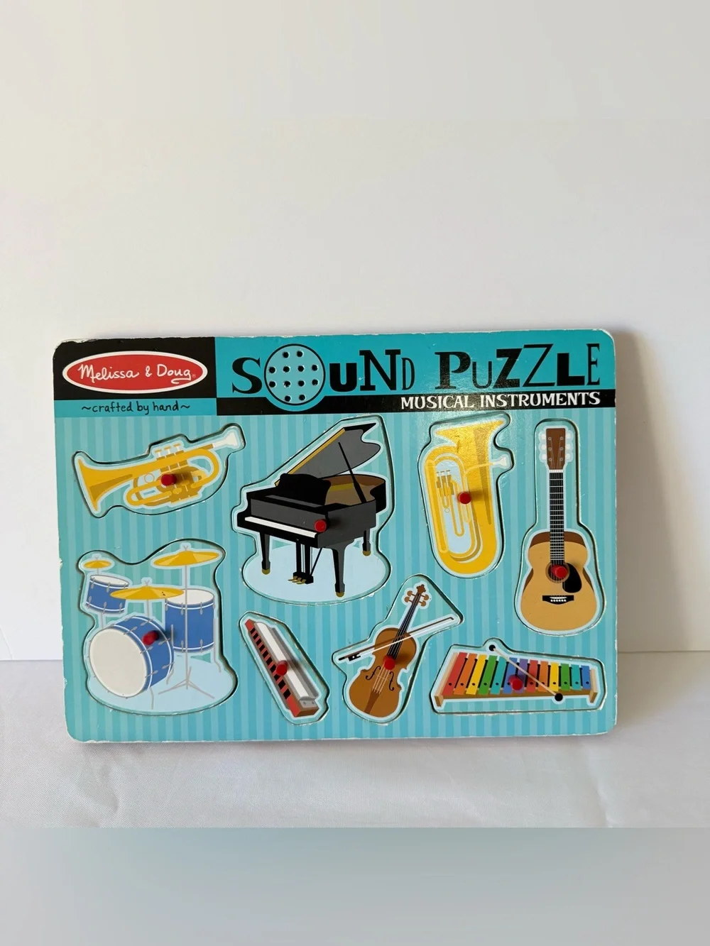 3 Wooden Puzzle Lot Melissa & Doug Sounds Farm Music Chunky ABC Numbers Kids EUC